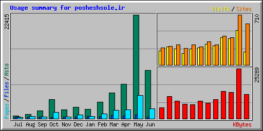 Usage summary for posheshsole.ir